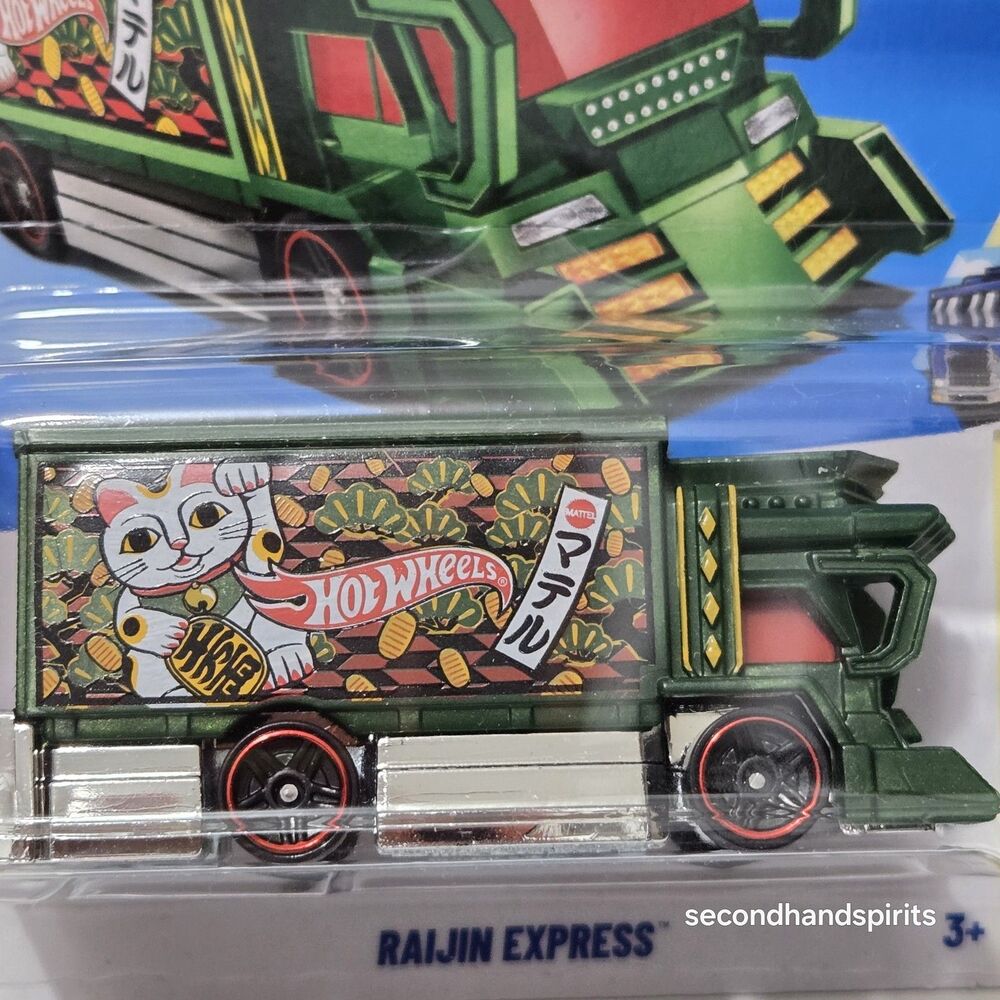 Hot Wheels Lot of 4, Feline Lucky White + Raijin Express Green Black Lot - Picture 5 of 7